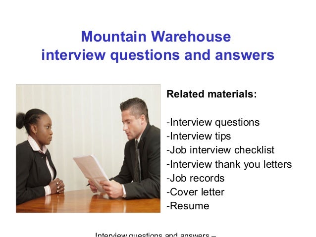 warehouse interview questions