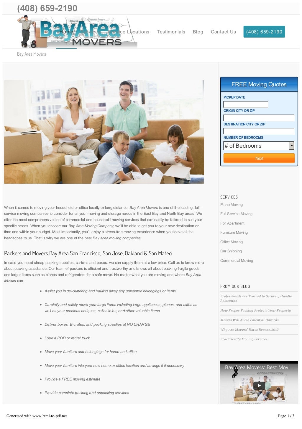 Bay Area Movers Moving Companies Bay Area BayAreaMovers.co