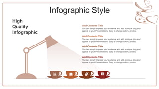 Infographic Style
You can simply impress your audience and add a unique zing and
appeal to your Presentations. Easy to change colors, photos.
Add Contents Title
You can simply impress your audience and add a unique zing and
appeal to your Presentations. Easy to change colors, photos.
Add Contents Title
You can simply impress your audience and add a unique zing and
appeal to your Presentations. Easy to change colors, photos.
Add Contents Title
You can simply impress your audience and add a unique zing and
appeal to your Presentations. Easy to change colors, photos.
Add Contents Title
High
Quality
Infographic
 