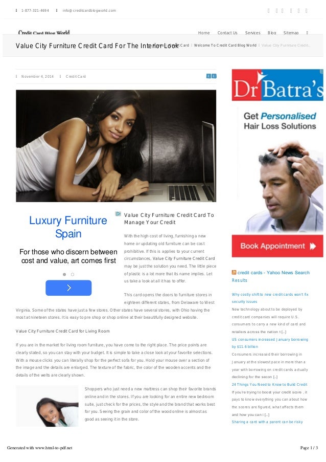 Value City Furniture Credit Card For The Interior Look