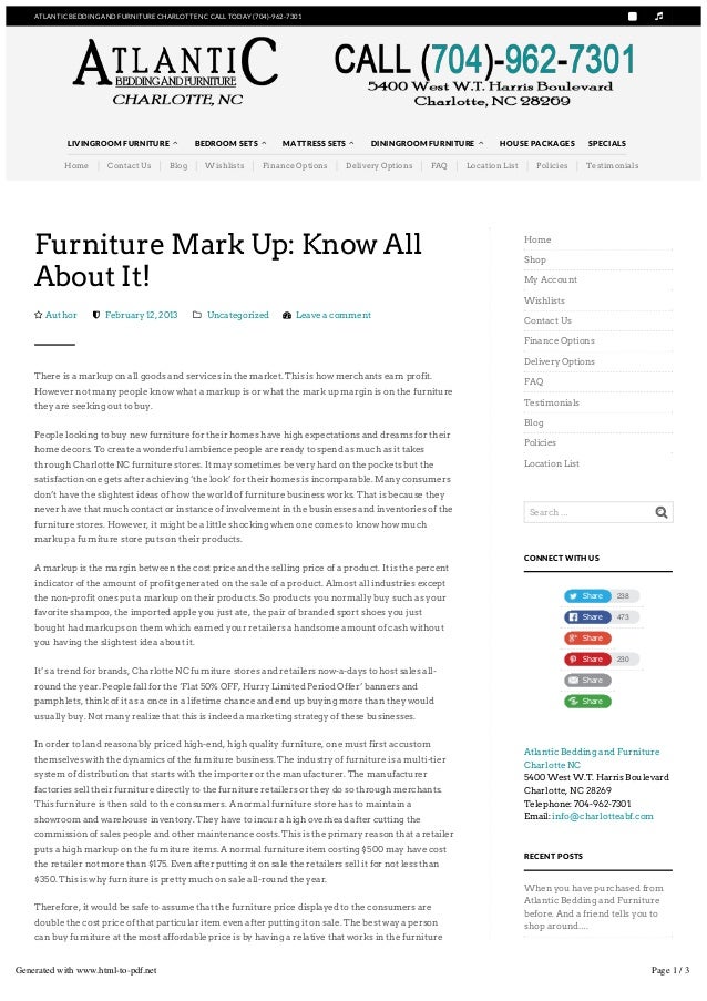 Furniture Mark Up Know All About It