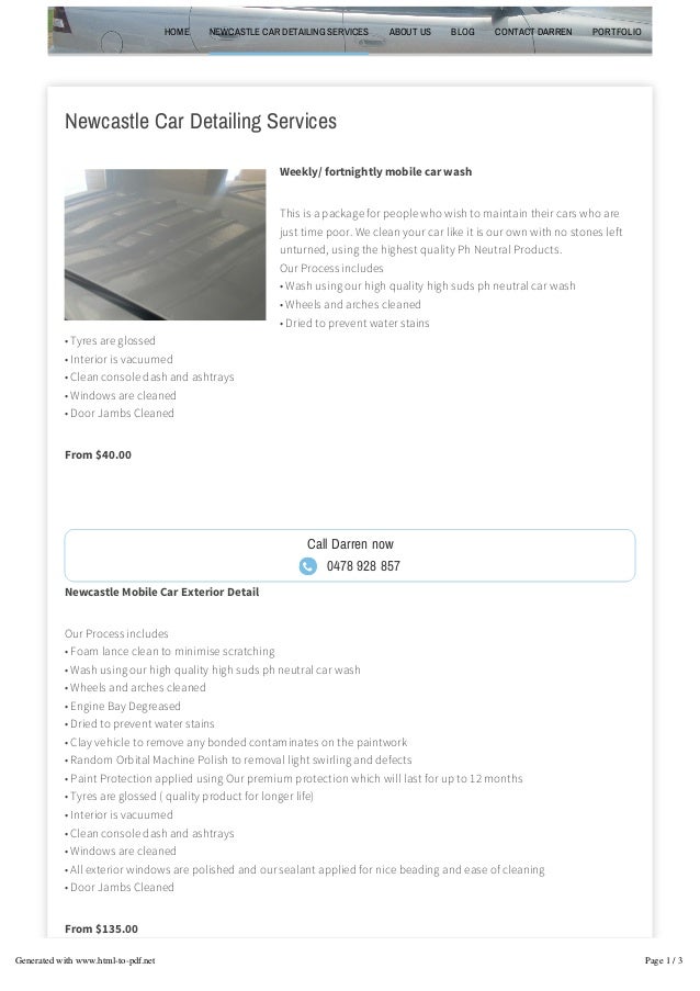 Newcastle Car Detailing Services Polished detail