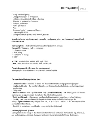 ESS Paper 1 Exam Paper Definitions | PDF