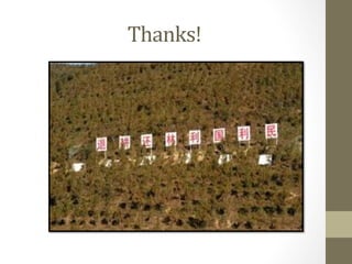 China's Environment and power relations: The case of the Conversion of Cropland to Forest Programme