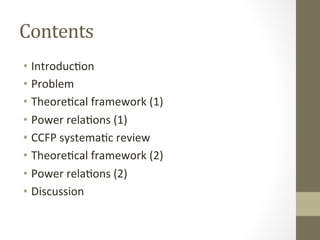 China's Environment and power relations: The case of the Conversion of Cropland to Forest Programme