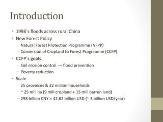 China's Environment and power relations: The case of the Conversion of Cropland to Forest Programme