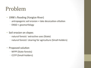 China's Environment and power relations: The case of the Conversion of Cropland to Forest Programme