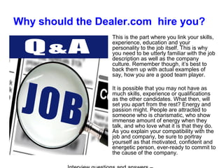 Dealer.com interview questions and answers