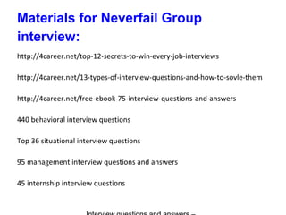 Neverfail Group interview questions and answers