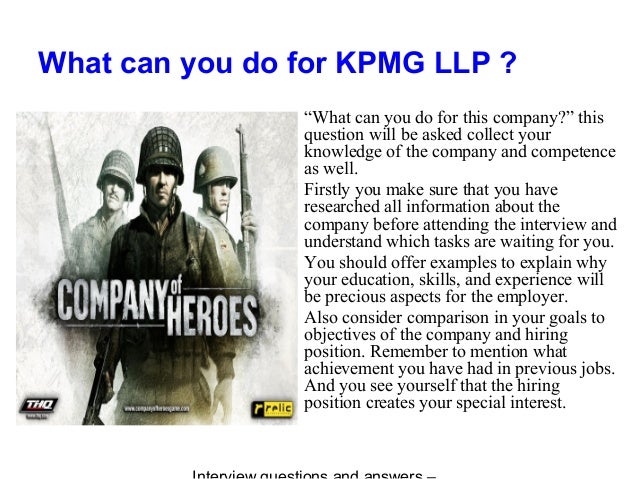 kpmg interview case study