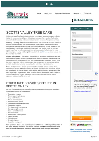 SCOTTS VALLEY TREE CARE