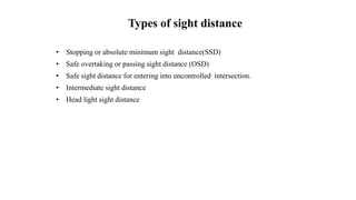 Sight Distance Highway Engineering Highway design | PDF