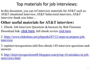 53 AT&T interview questions and answers pdf | PDF