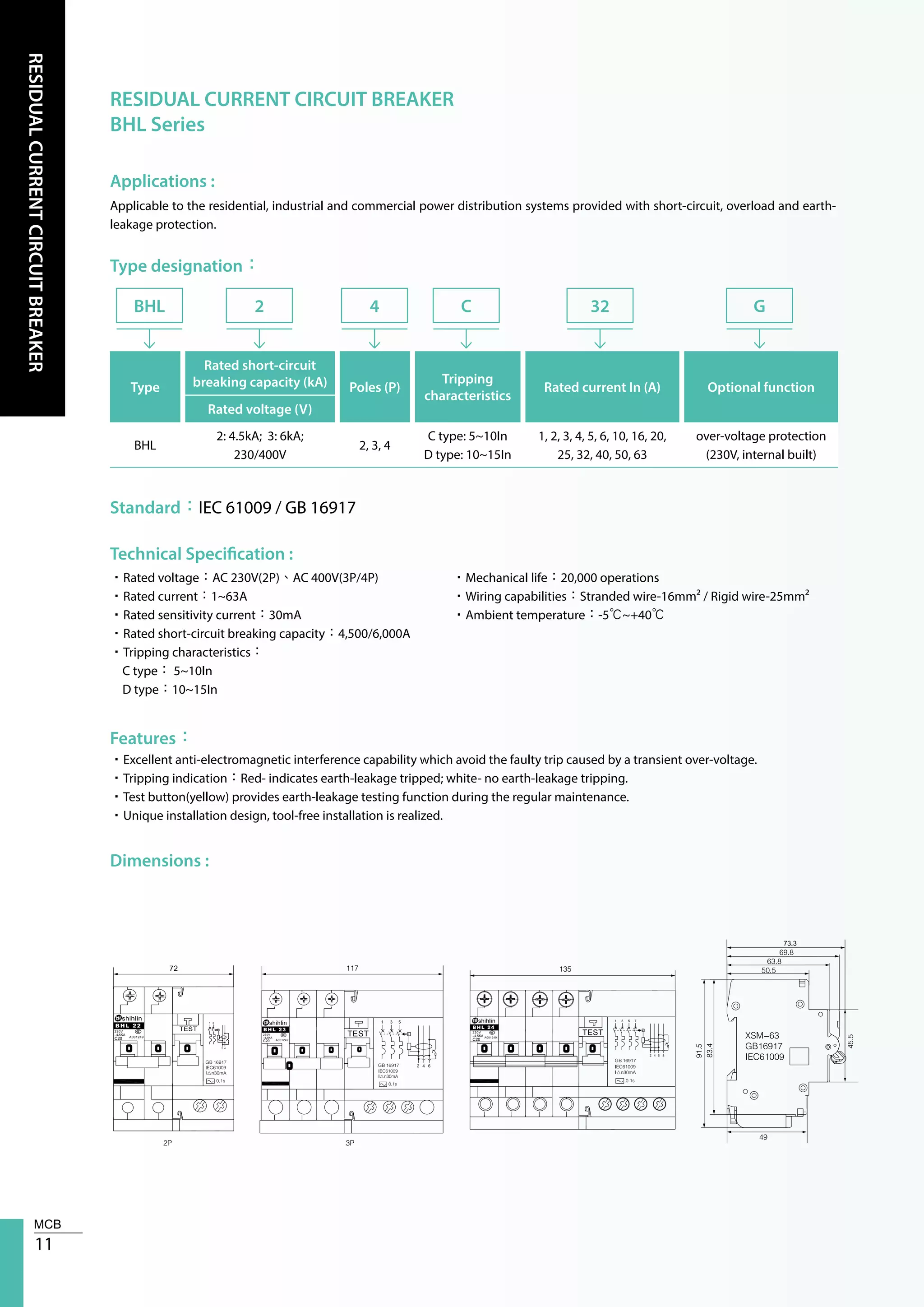 Catalog MCB Shillin Electric