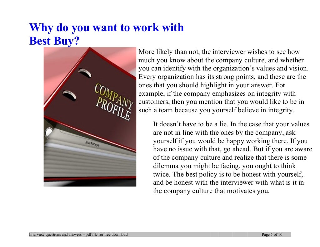 Best Buy interview questions and answers
