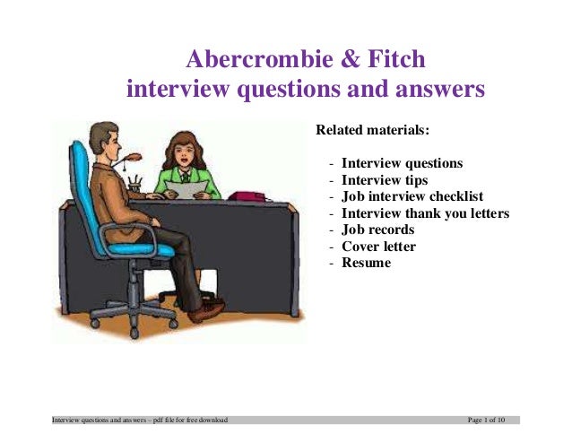 Abercrombie \u0026 Fitch interview questions 