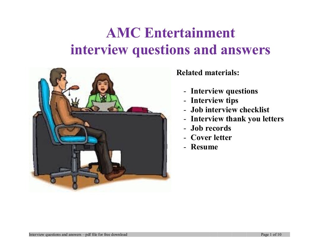 AMC Entertainment interview questions and answers