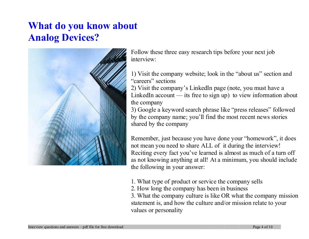 Analog Devices interview questions and answers