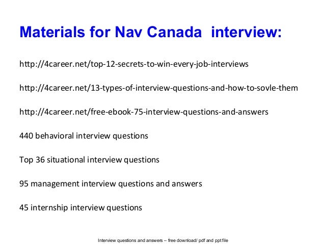 Nav Canada Interview Questions And Answers
