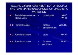 What are included in the “society”? 
• People 
• place 
• Social system 
 