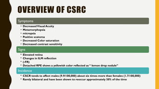 Central Serous Chorioretinopathy- Case Presentation by Toqua Saflo | PPTX