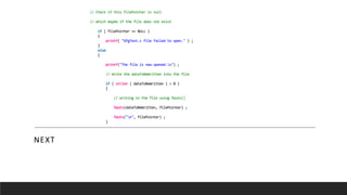 File accessing modes in c | PPTX