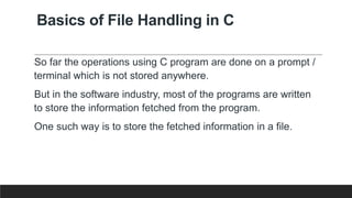 File accessing modes in c | PPTX