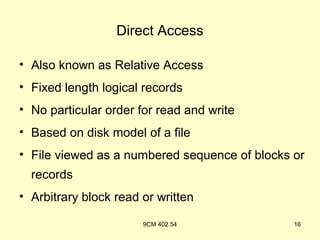 File access methods.54