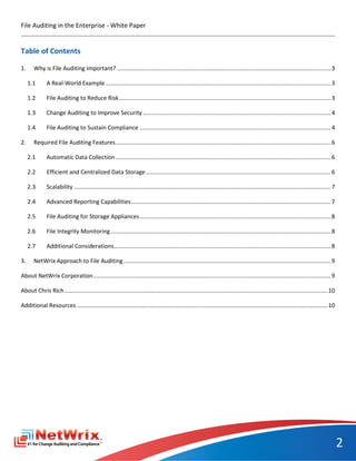 File Auditing in the Enterprise | PDF