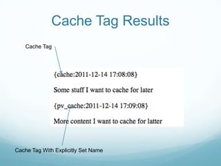 Cache Tag Results
    Cache Tag




Cache Tag With Explicitly Set Name
 