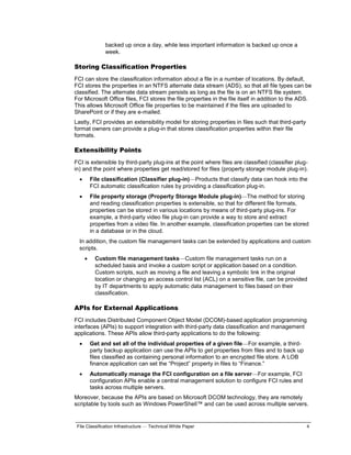 Microsoft India - File classification infrastructure whitepaper | PDF ...