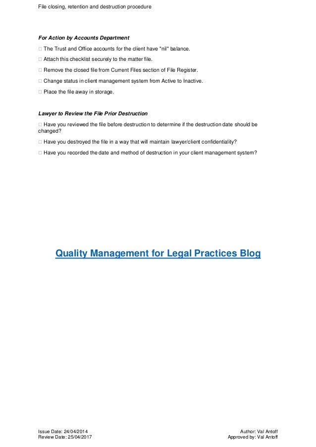 closing account letter to client file closing retention and procedure for closing account letter to client file closing retention and procedure for