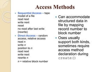 File concept and access method | PPTX