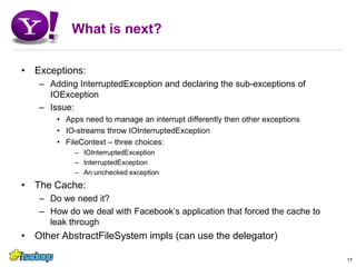 UmaskAbstractFileSystemFS Impl API  DelegateTo FileSystemHdfsLocalFsFilterFsChecksumFsRawLocalFsRawLocal FileSystem