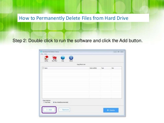 permanently delete files from hard drive