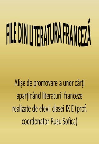 File din literatura franceza(colaj)
