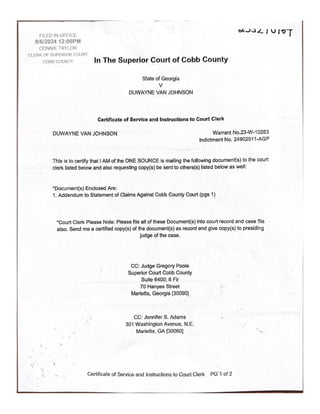 Theses documents here filed with Cobb County Superior Court pdf
