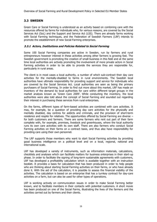 Overview of Social Farming and Rural Development | PDF