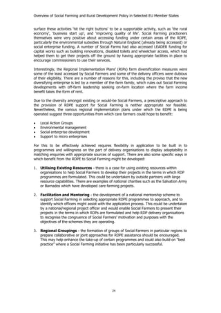 Overview of Social Farming and Rural Development | PDF