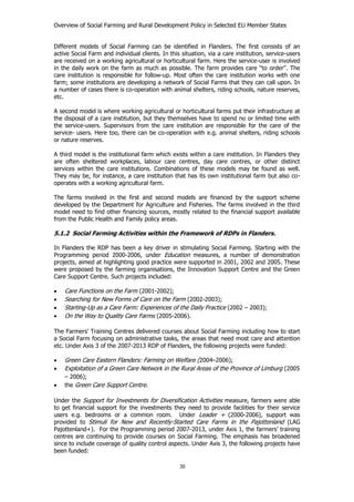 Overview of Social Farming and Rural Development | PDF