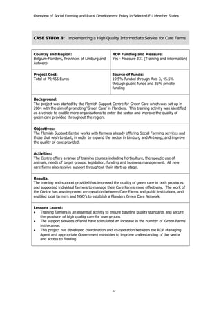 Overview of Social Farming and Rural Development | PDF