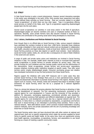 Overview of Social Farming and Rural Development | PDF