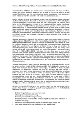 Overview of Social Farming and Rural Development | PDF
