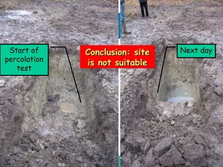 Start of
percolation
test

Next day

Conclusion: site
is not suitable

28

 