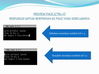 PREVIEW PAGE (CTRL+Y)
BERFUNGSI UNTUK BERPINDAH KE PAGE YANG SEBELUMNYA
Sebelum menekan tombol ctrl + y
Sesudah menekan tombol ctrl +y
 