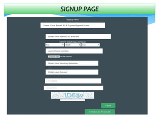 SIGNUP PAGE
 
