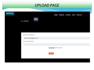 UPLOAD PAGE
 