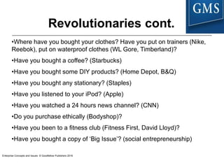 Enterprise Concepts and Issues © Goodfellow Publishers 2016
Revolutionaries cont.
•Where have you bought your clothes? Hav...