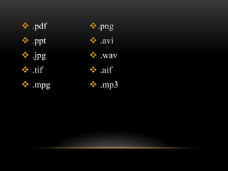 File extensions | PPTX