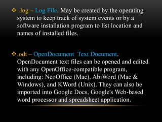 File extensions | PPTX